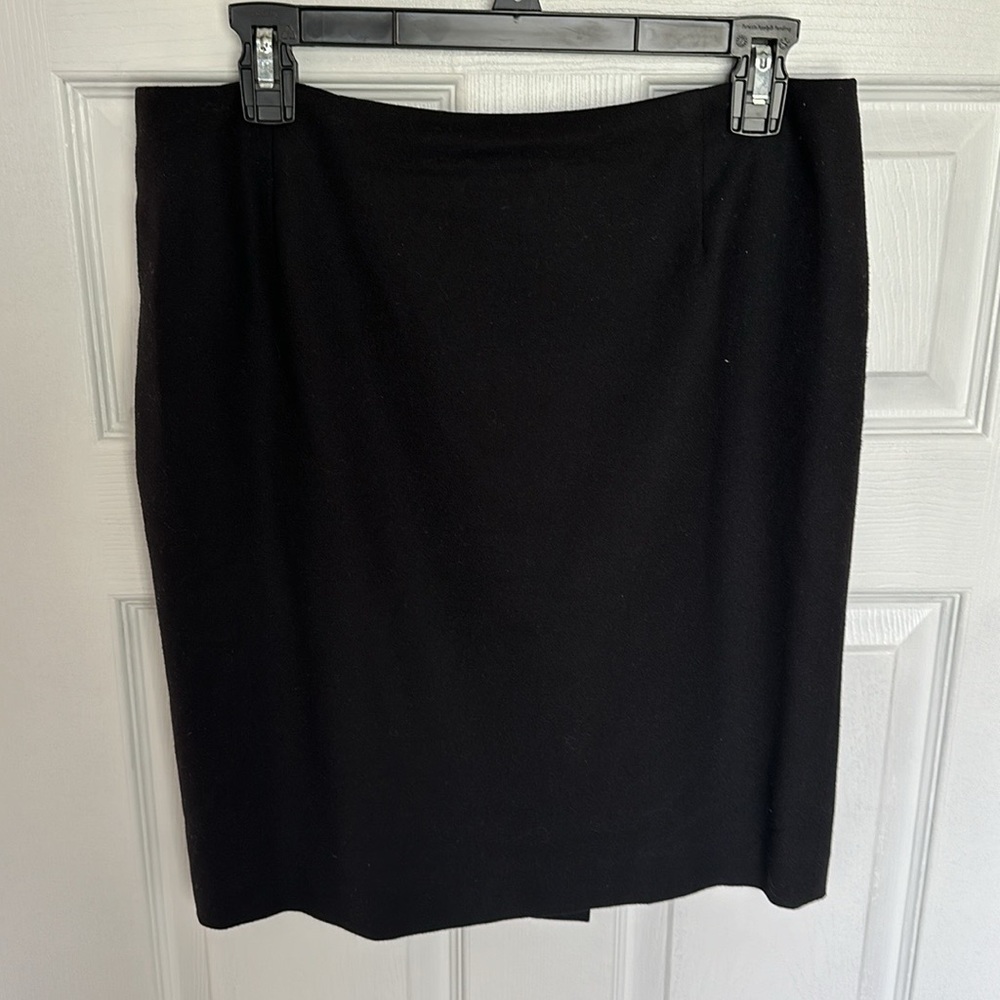 Jil Sander black wool pencil skirt